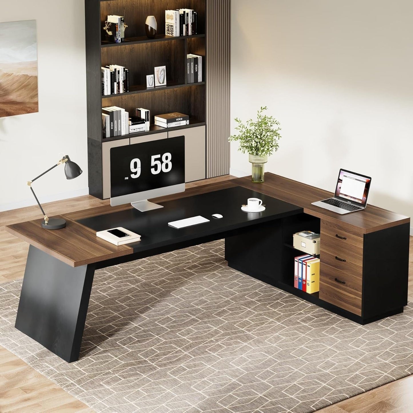 78" L-Shaped Executive Office Desk