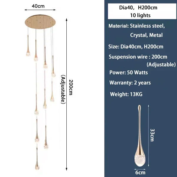 DecorBites™ Modern LED Crystal Chandelier for Home Decor