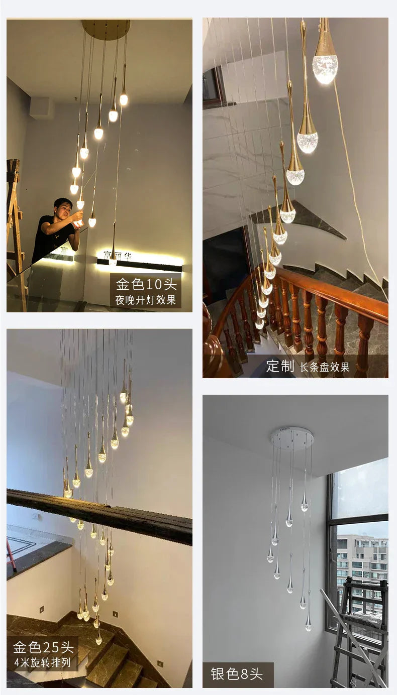 DecorBites™ Modern LED Crystal Chandelier for Home Decor