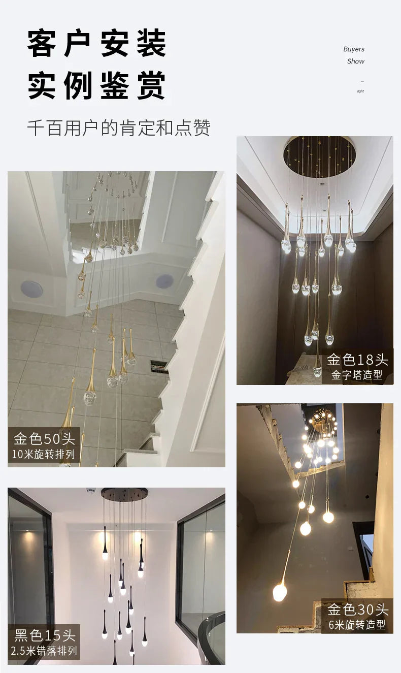 DecorBites™ Modern LED Crystal Chandelier for Home Decor