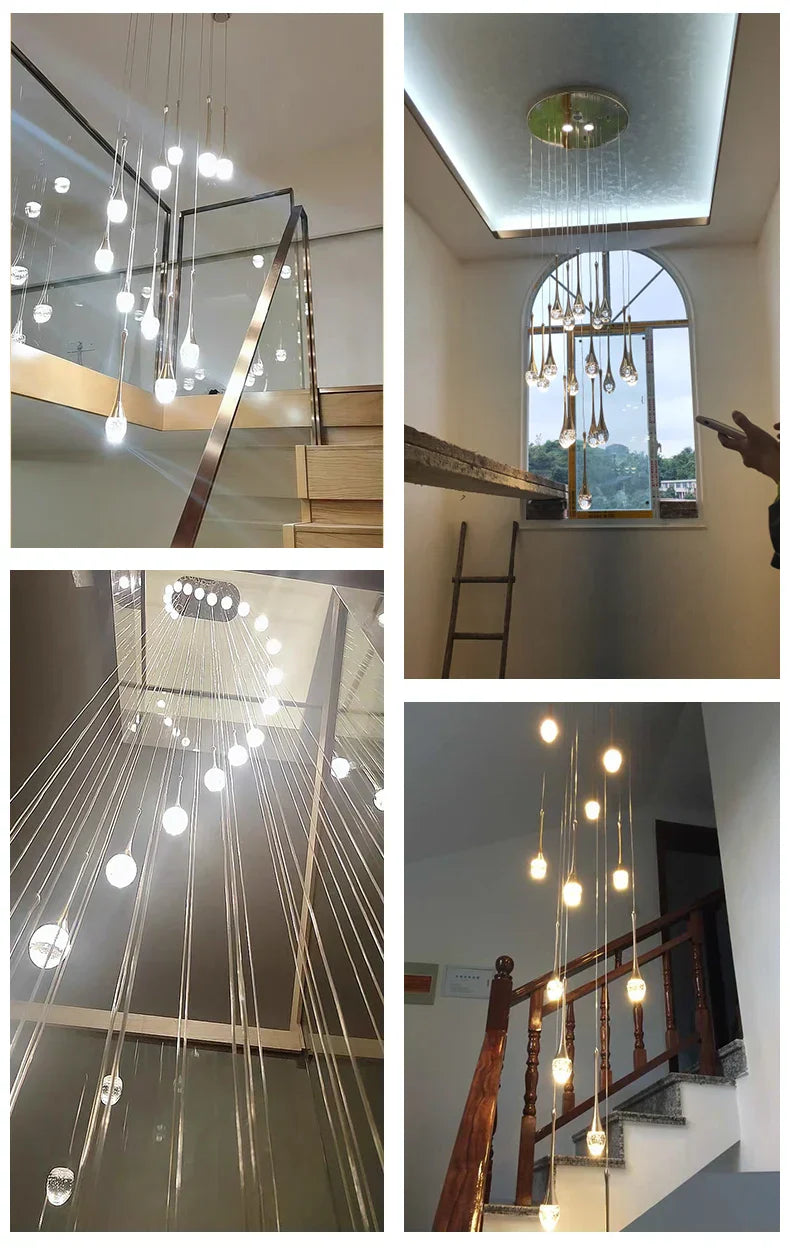 DecorBites™ Modern LED Crystal Chandelier for Home Decor