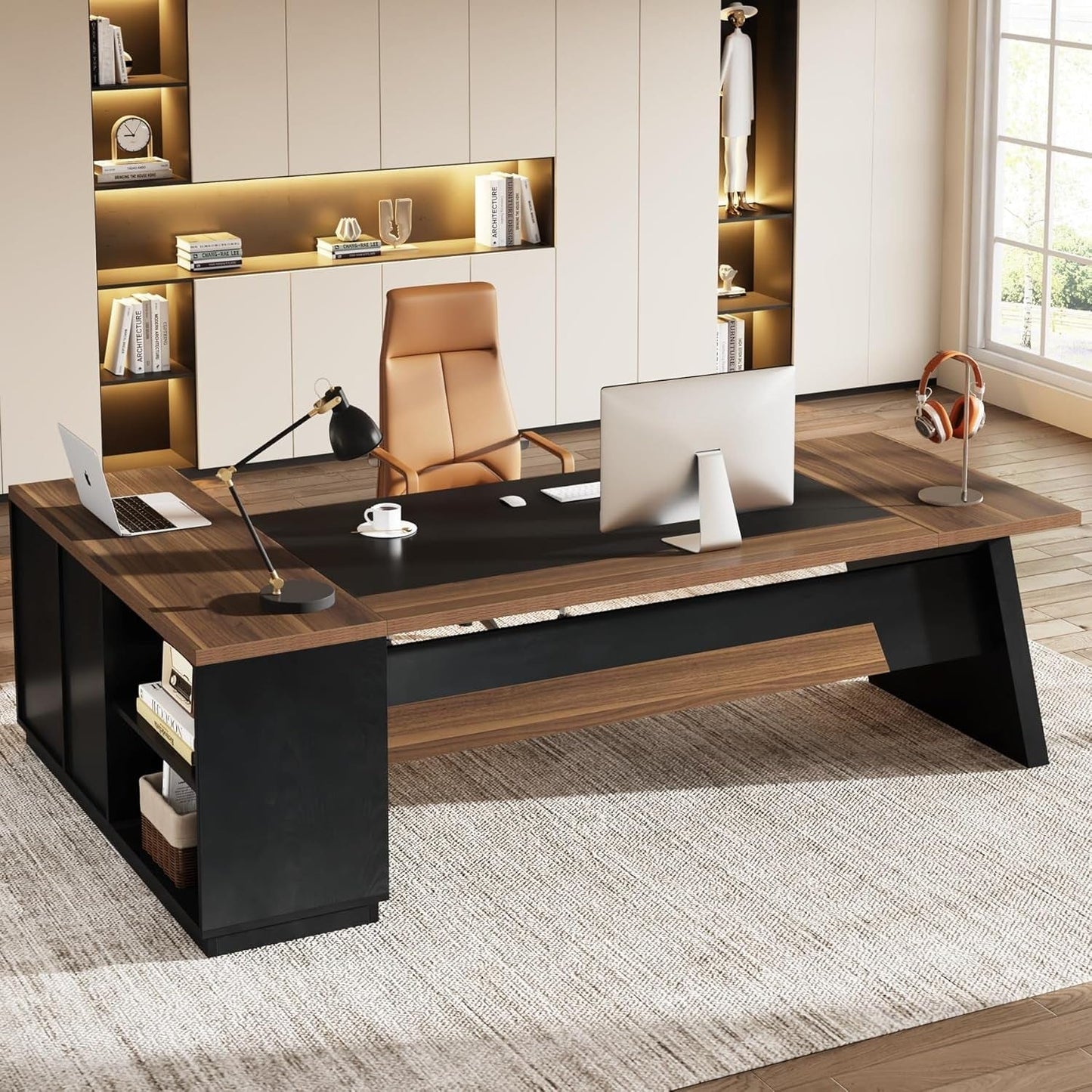 78" L-Shaped Executive Office Desk