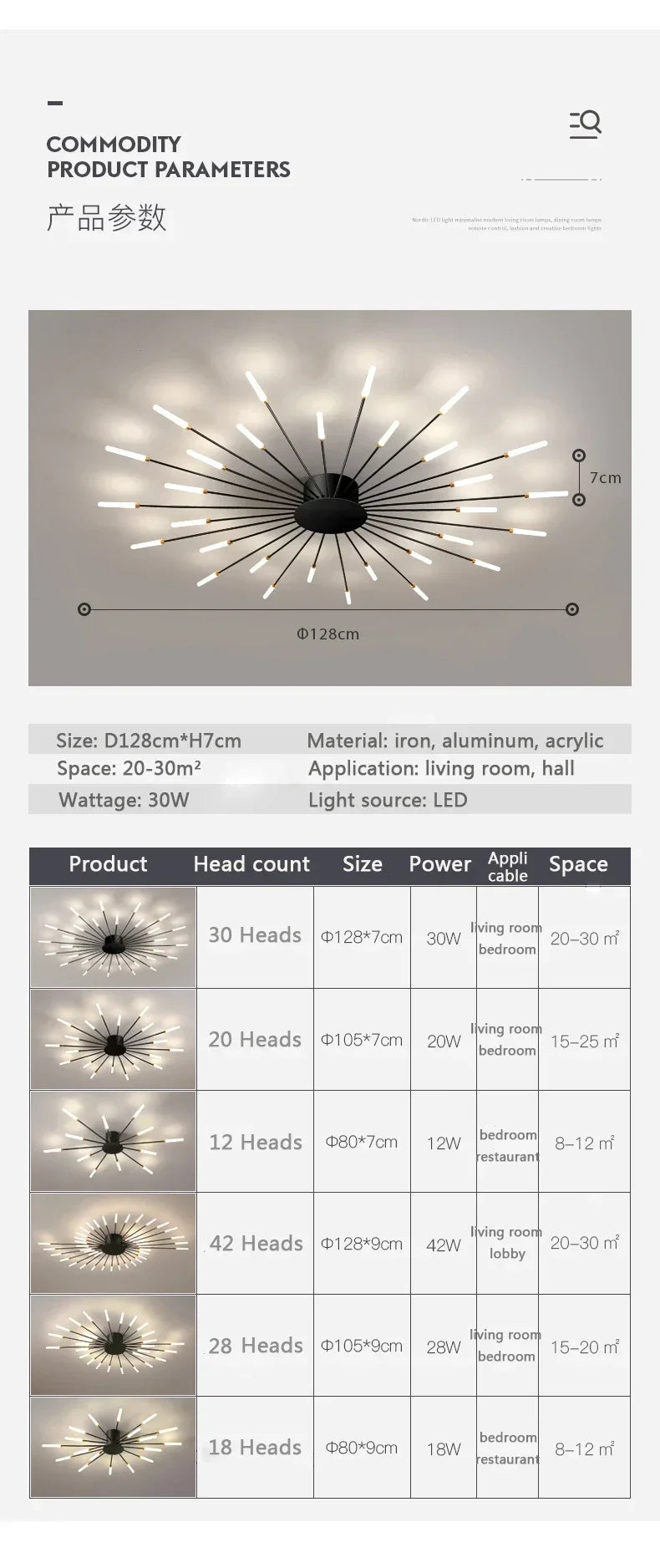 DecorBites™ Sleek Nordic LED Chandelier for Modern Home